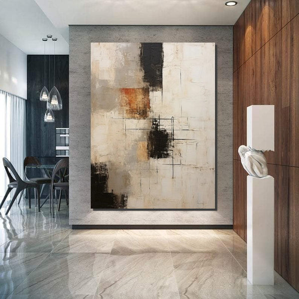 Hand Painted Wall Art Paintings, Modern Abstract Art for Dining Room, Extra Large Paintings for Living Room, Abstract Acrylic Painting-Grace Painting Crafts