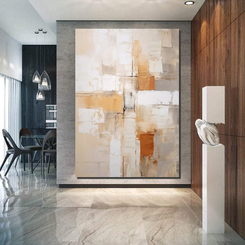 Simple Wall Art Ideas, Modern Abstract Painting, Buy Art Online, Large Acrylic Canvas Paintings, Dining Room Abstract Paintings-Grace Painting Crafts
