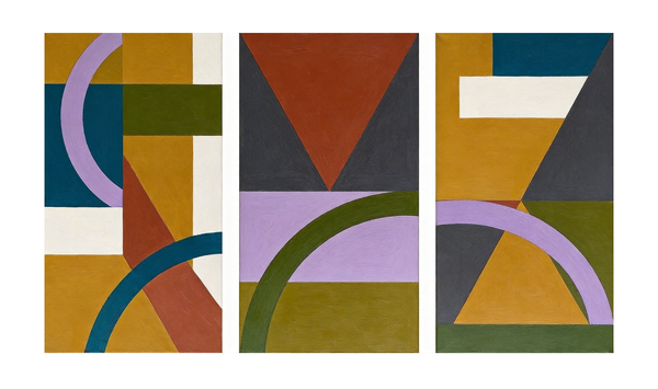 Geometric Abstract Paintings, Modern Paintings for Living Room, Multi Panel Canvas Art, Large Group Paintings-Grace Painting Crafts