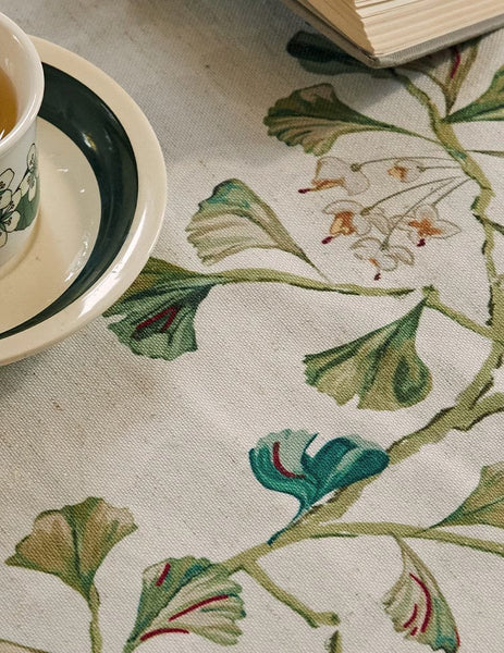 Ginkgo Leaves Table Covers, Square Tablecloth for Kitchen, Extra Large Modern Rectangular Tablecloth for Dining Room Table, Large Tablecloth for Round Table-Grace Painting Crafts