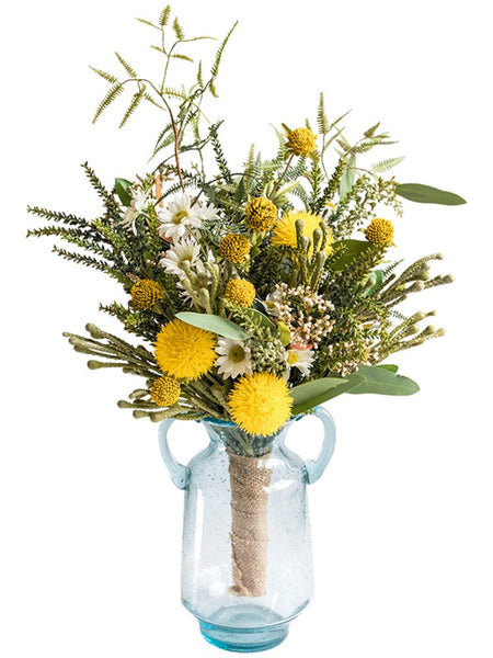 Beautiful Modern Artificial Flowers for Dining Room Table, Dandelion, Wheat Branch, Eucalyptus Globulus, Unique Flower Arrangement for Home Decoration-Grace Painting Crafts