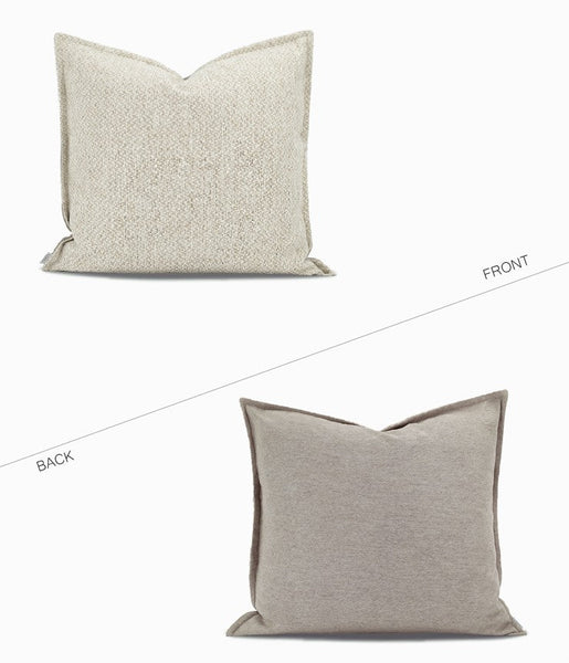 Large Square Modern Throw Pillows for Couch, Large Brown Throw Pillow for Interior Design, Contemporary Modern Sofa Pillows, Simple Decorative Throw Pillows-Grace Painting Crafts