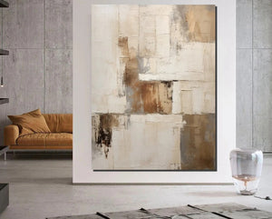 Modern Abstract Art for Dining Room, Extra Large Paintings for Living Room, Hand Painted Wall Art Paintings, Abstract Acrylic Painting-Grace Painting Crafts