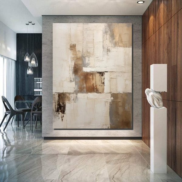 Modern Abstract Art for Dining Room, Extra Large Paintings for Living Room, Hand Painted Wall Art Paintings, Abstract Acrylic Painting-Grace Painting Crafts