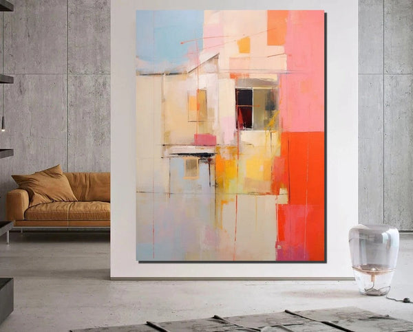 Acrylic Abstract Art, Modern Abstract Acrylic Painting, Living Room Wall Painting, Extra Large Paintings, Large Paintings for Living Room-Grace Painting Crafts