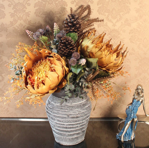 Large Bunch of Sunflowers Arrangement, Real Touch Faux Silk Floral Bouquet Table Centerpiece, Amazing Artificial Floral Arrangement for Dining Room-Grace Painting Crafts