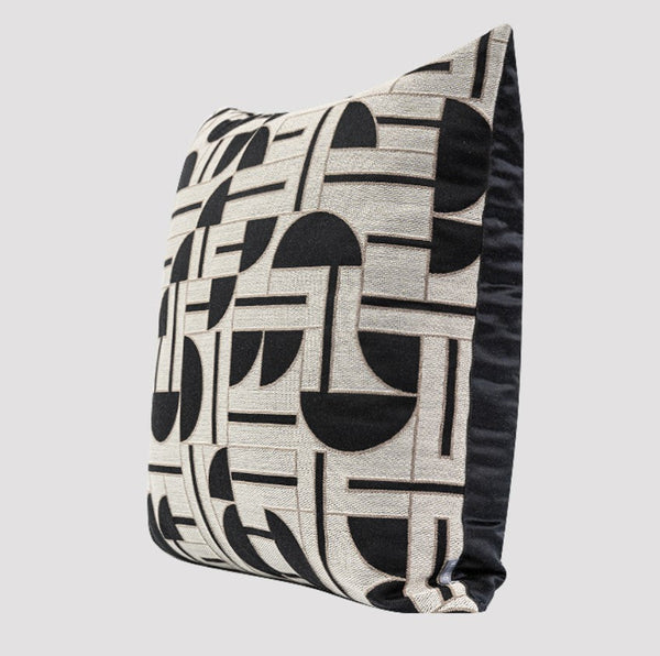 Geomeric Contemporary Pillows, Abstract Decorative Throw Pillows, Square Modern Throw Pillows for Couch, Large Simple Throw Pillow for Interior Design-Grace Painting Crafts