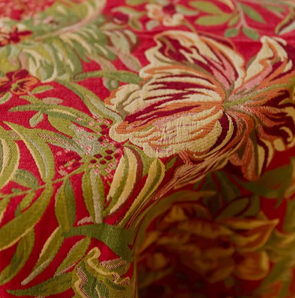 Large Modern Rectangle Tablecloth for Dining Table, Flower Pattern Red Table Covers for Round Table, Farmhouse Table Cloth for Oval Table-Grace Painting Crafts