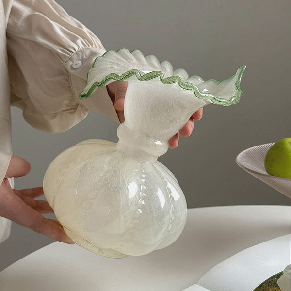 Modern Glass Flower Vases, Handmade Glass Bud Vases, Water Holding Flower Vases, Flower Vases on Table, Small Flower Vase-Grace Painting Crafts