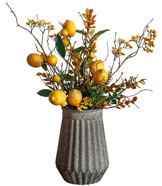 Lemon Branch, Fragrans stems, Fern leaf, Creative Flower Arrangement Ideas for Home Decoration, Unique Artificial Flowers, Simple Artificial Floral for Dining Room Table-Grace Painting Crafts