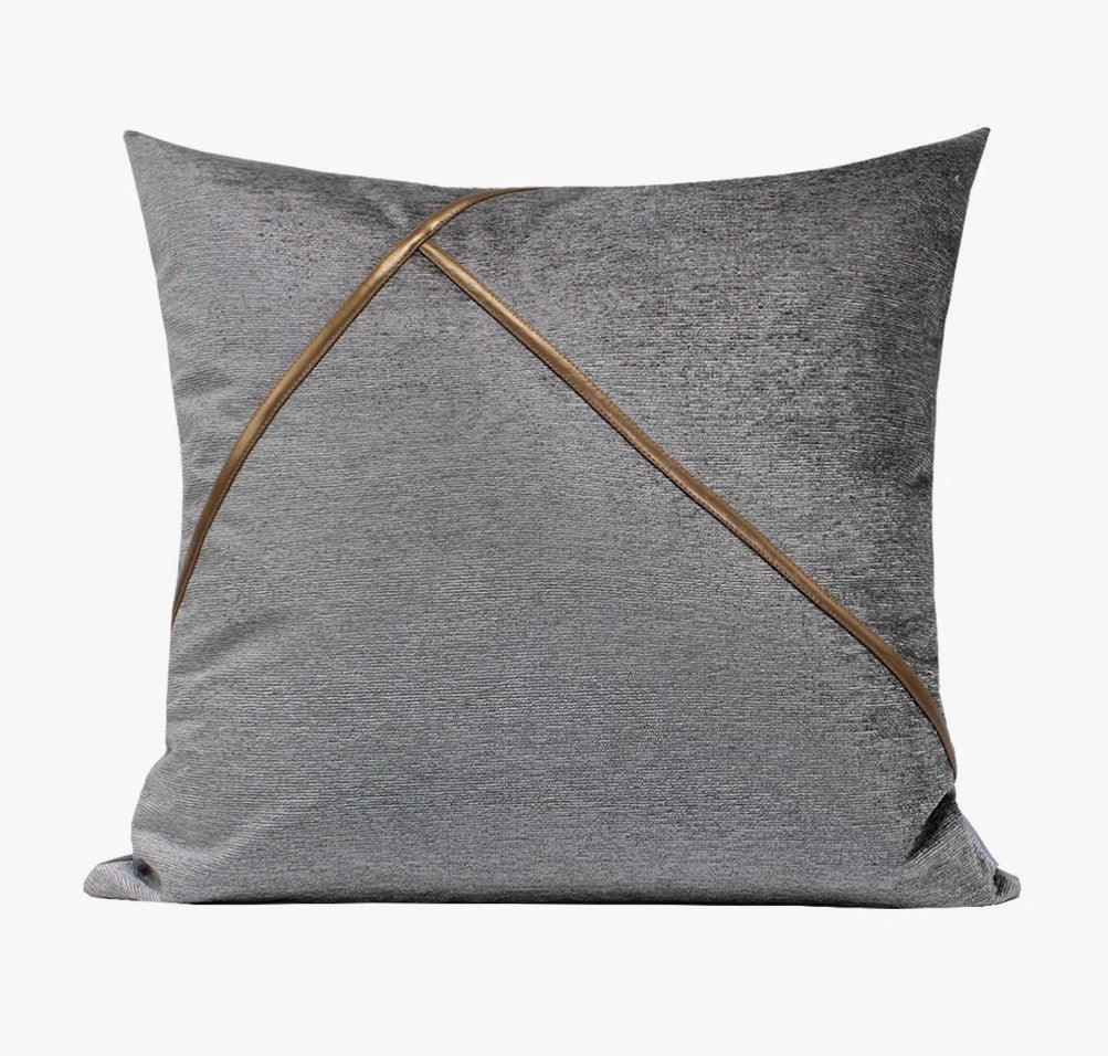Modern Sofa Throw Pillows, Light Grey Abstract Contemporary Throw Pillow for Living Room, Large Decorative Throw Pillows for Couch-Grace Painting Crafts