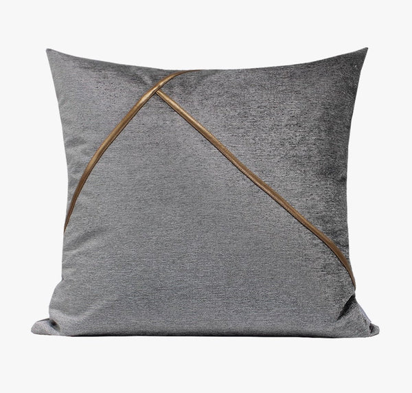 Modern Sofa Throw Pillows, Light Grey Abstract Contemporary Throw Pillow for Living Room, Large Decorative Throw Pillows for Couch-Grace Painting Crafts