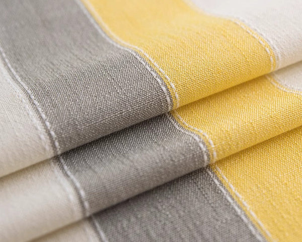Yellow Stripe Cotton and Linen Tablecloths, Rectangular Tablecloth for Oval Table, Kitchen Rectangular Table Covers, Modern Table Cloths for Dining Room-Grace Painting Crafts