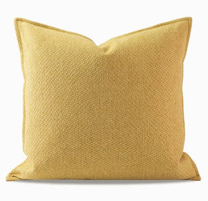 Large Yellow Square Modern Throw Pillows for Couch, Contemporary Modern Sofa Pillows, Simple Decorative Throw Pillows, Large Throw Pillow for Interior Design-Grace Painting Crafts