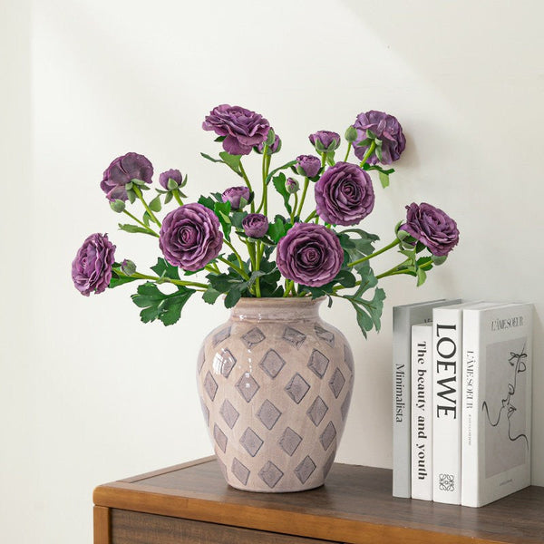 Unique Porcelain Flower Vases, Flower Vases on Table, Contemporary Vases for Modern Home Decor, Ceramic Bouquet Vases, Dining Table Centerpiece-Grace Painting Crafts