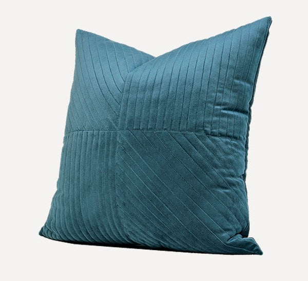 Large Decorative Throw Pillow for Couch, Blue Modern Sofa Pillows, Simple Modern Throw Pillows for Couch, Large Square Pillows-Grace Painting Crafts