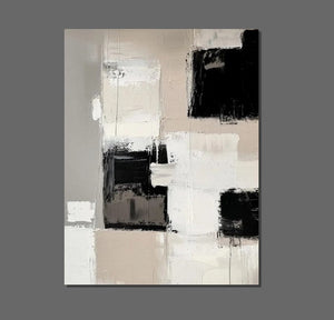 Modern Acrylic Canvas Painting, Oversized Wall Art Painting for Sale, Heavy Texture Paintings, Palette Knife Paniting, Acrylic Painting on Canvas-Grace Painting Crafts