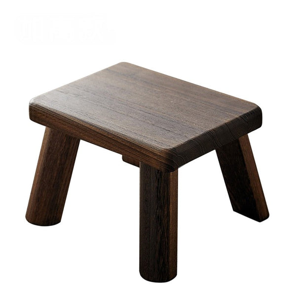 Dining Table Stool, Shoe-changing Stool, Solid Wood low Stool, Paulownia Wood Stool, Children's Wooden Stool, Sofa Stool-Grace Painting Crafts