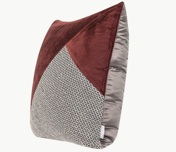 Red Modern Sofa Throw Pillows, Red Decorative Throw Pillows for Couch, Large Abstract Contemporary Throw Pillow for Interior Design-Grace Painting Crafts