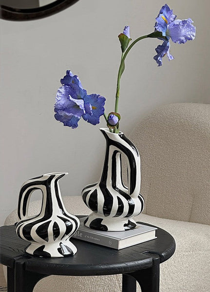 Porcelain Bud Vases, Handmade Water Holding Flower Vases, Modern Ceramic Flower Vases, Small Flower Vases on Table-Grace Painting Crafts