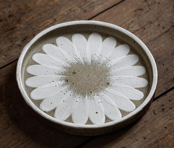 Daisy Flower Pattern Coffee Cup, Cappuccino Coffee Mug, Pottery Coffee Cups, Latte Coffee Cup, Tea Cup, Coffee Cup and Saucer Set-Grace Painting Crafts