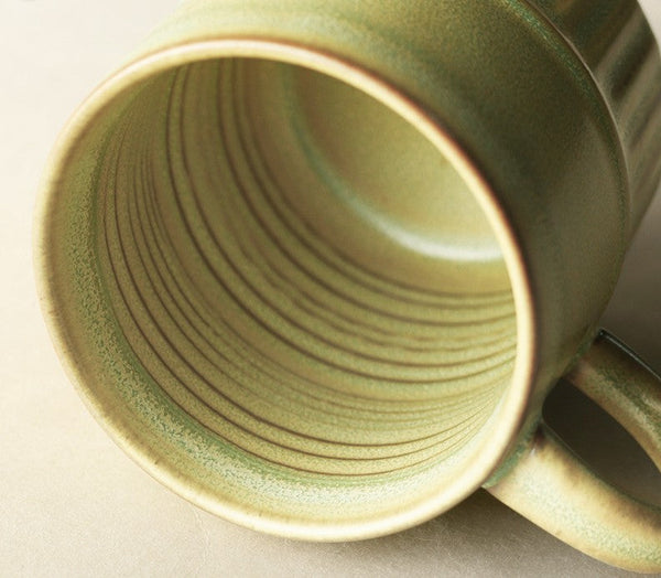 Elegant Porcelain Coffee Cups, Large Capacity Coffee Cup, Handmade Ceramic Coffee Mug, Large Pottery Coffee Cup, Large Tea Cup-Grace Painting Crafts