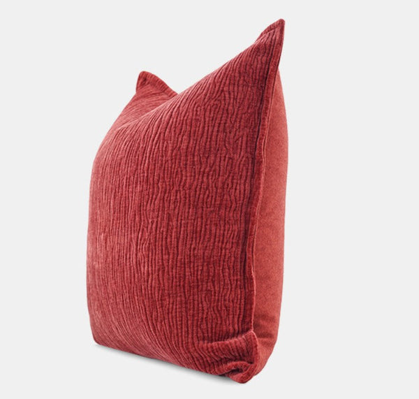 Modern Sofa Pillow Covers, Large Decorative Throw Pillows for Couch, Red Contemporary Throw Pillow for Living Room-Grace Painting Crafts