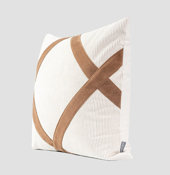Modern Sofa Throw Pillows, Large Decorative Throw Pillows for Couch, White Abstract Contemporary Throw Pillow for Living Room-Grace Painting Crafts