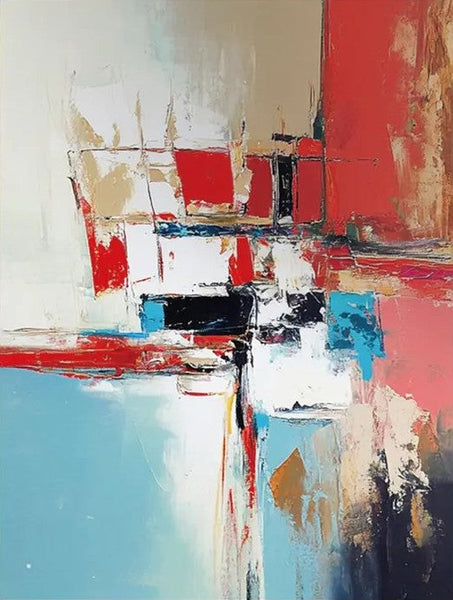 Living Room Abstract Paintings, Impasto Painting, Modern Abstract Painting, Large Acrylic Canvas Paintings, Large Wall Art Ideas-Grace Painting Crafts
