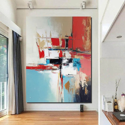 Living Room Abstract Paintings, Impasto Painting, Modern Abstract Painting, Large Acrylic Canvas Paintings, Large Wall Art Ideas-Grace Painting Crafts