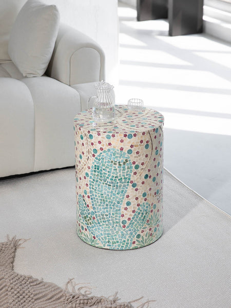 Unique Small End Table, Portable Casual Side Table, Creative Coffee Table, Contemporary Small Sofa Side Table, Shell Small Side Table-Grace Painting Crafts
