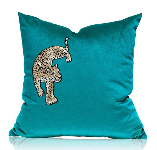 Decorative Pillows for Living Room, Modern Sofa Pillows, Cheetah Decorative Throw Pillows, Contemporary Throw Pillows-Grace Painting Crafts