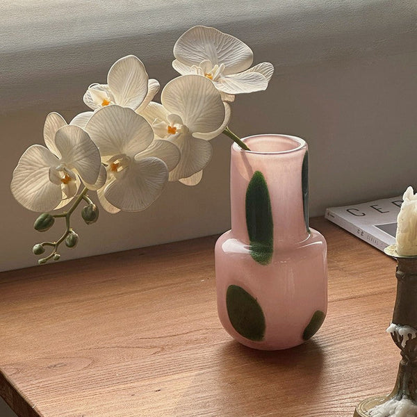 Handmade Glass Bud Vases, Flower Vases on Table, Vintage Small Glass Flower Vases, Water Holding Flower Vases-Grace Painting Crafts