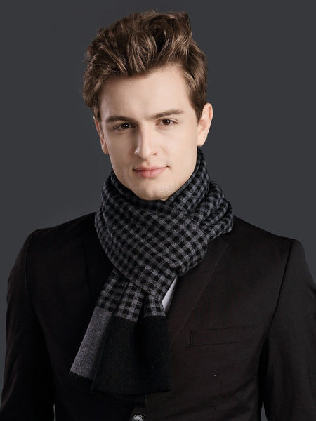 Business Wool Scarf for Gentleman, Men's Winter Scarf, Formal Men Scarf Styles, Casual Scarf Men, Modern Wool Scarf for Men, Men's Wool Scarf Winter-Grace Painting Crafts