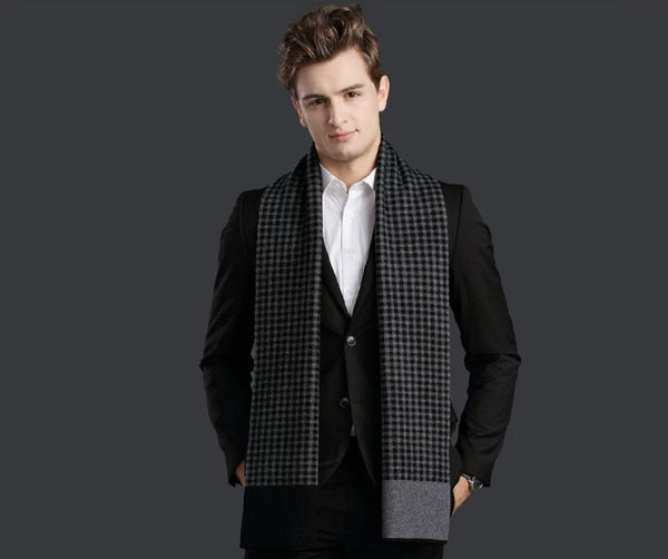 Business Wool Scarf for Gentleman, Men's Winter Scarf, Formal Men Scarf Styles, Casual Scarf Men, Modern Wool Scarf for Men, Men's Wool Scarf Winter-Grace Painting Crafts
