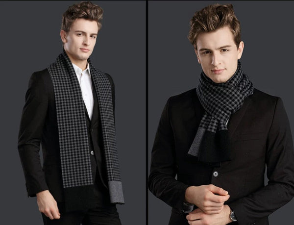 Business Wool Scarf for Gentleman, Men's Winter Scarf, Formal Men Scarf Styles, Casual Scarf Men, Modern Wool Scarf for Men, Men's Wool Scarf Winter-Grace Painting Crafts