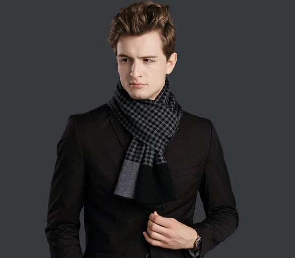 Business Wool Scarf for Gentleman, Men's Winter Scarf, Formal Men Scarf Styles, Casual Scarf Men, Modern Wool Scarf for Men, Men's Wool Scarf Winter-Grace Painting Crafts