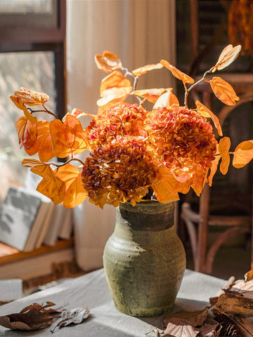 Hydrangea Flowers, Artificial Floral for Bedroom, Flower Arrangement Ideas for Dining Room Table, Simple Modern Floral Arrangement Ideas for Home Decoration-Grace Painting Crafts