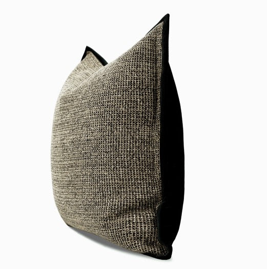 Large Grey Black Decorative Throw Pillows, Contemporary Square Modern Throw Pillows for Couch, Large Modern Sofa Pillows, Simple Throw Pillow for Interior Design-Grace Painting Crafts