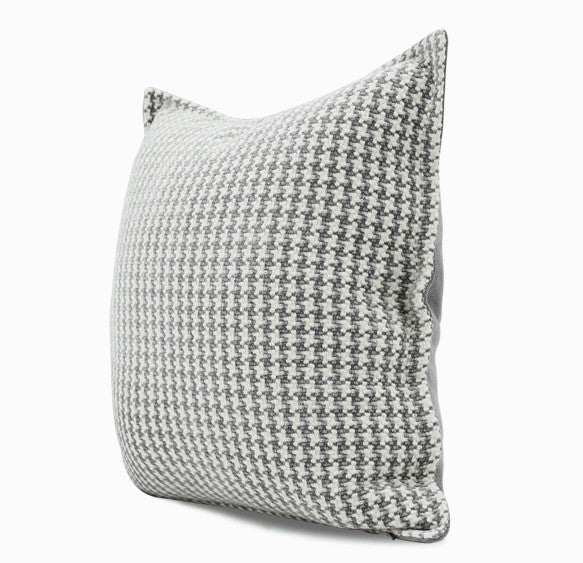 Gray Chequer Modern Sofa Pillows, Large Decorative Throw Pillows, Contemporary Square Modern Throw Pillows for Couch, Abstract Throw Pillow for Interior Design-Grace Painting Crafts