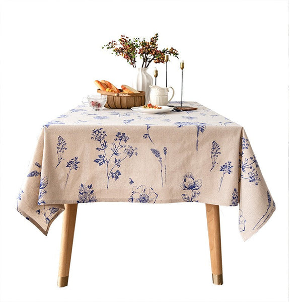 Dining Room Flower Table Cloths, Large Rectangular Table Covers for Kitchen, Farmhouse Table Cloth, Wedding Tablecloth, Square Tablecloth for Oval Table-Grace Painting Crafts