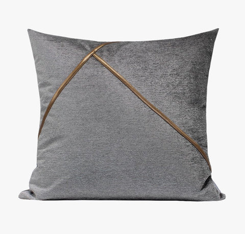 Modern Sofa Throw Pillows, Light Grey Abstract Contemporary Throw Pillow for Living Room, Large Decorative Throw Pillows for Couch-Grace Painting Crafts