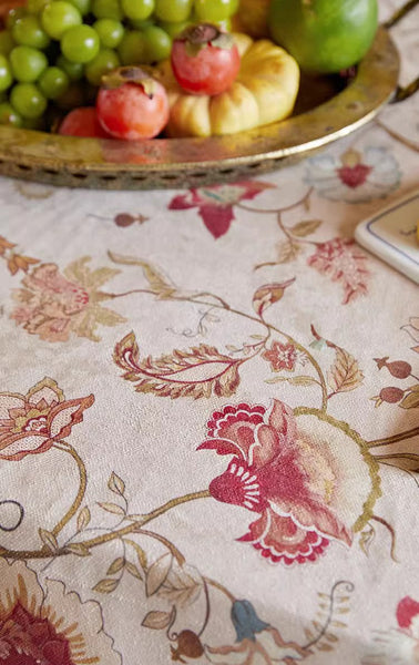 Large Modern Rectangle Tablecloth for Dining Table, Flower Table Covers for Round Table, Farmhouse Table Cloth for Oval Table, Square Tablecloth for Kitchen-Grace Painting Crafts