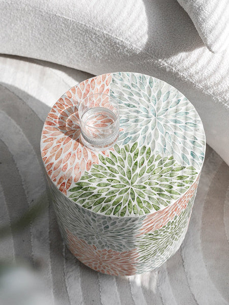 Unique Small End Table, Contemporary Small Sofa Side Table, Portable Casual Side Table, Creative Coffee Table, Shell Small Side Table-Grace Painting Crafts
