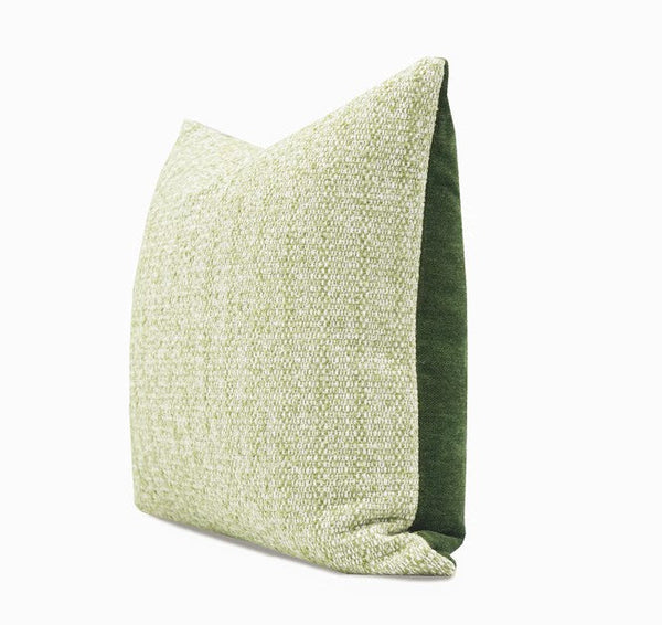 Green White Modern Sofa Pillows, Large Square Modern Throw Pillows for Couch, Simple Throw Pillow for Interior Design, Large Decorative Throw Pillows-Grace Painting Crafts