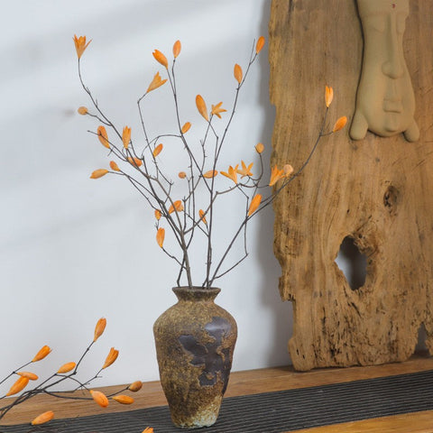 Magnolia Long Twigs, Natural Decorations, Dried Magnolia Branch, Flower Arrangement, Handmade Artificial Flower, Natural Dried Branches-Grace Painting Crafts