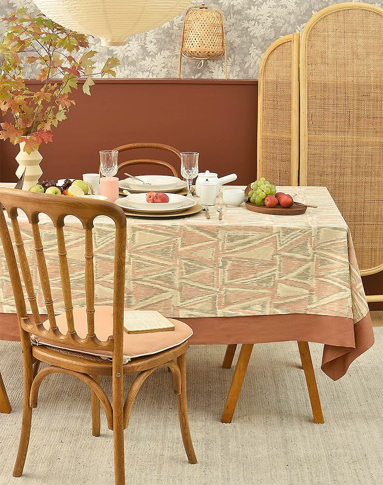 Extra Large Rectangle Tablecloth for Dining Room Table, Geometric Modern Table Covers for Kitchen, Country Farmhouse Tablecloths for Oval Table-Grace Painting Crafts