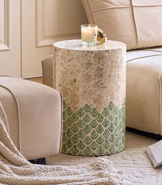 Creative Coffee Table, Contemporary Side Table, Small End Table, Portable Casual Side Table, Shell Small Sofa Side Table, Modern Side Table, Contemporary Bedside Table, Bedside Small Side Table-Grace Painting Crafts