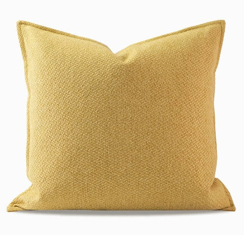 Large Yellow Square Modern Throw Pillows for Couch, Contemporary Modern Sofa Pillows, Simple Decorative Throw Pillows, Large Throw Pillow for Interior Design-Grace Painting Crafts