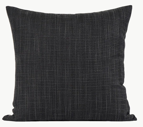 Geometric Square Modern Throw Pillows for Couch, Abstract Black Decorative Throw Pillows, Large Contemporary Throw Pillow for Interior Design-Grace Painting Crafts